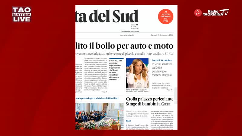 Rassegna Stampa del 17 09 2026