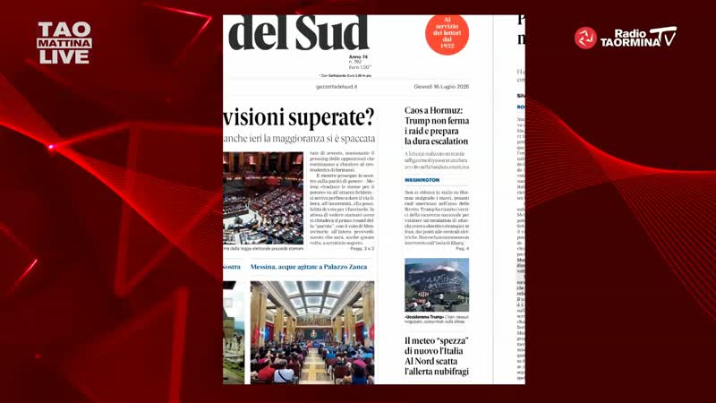 Rassegna Stampa del 16 07 2026