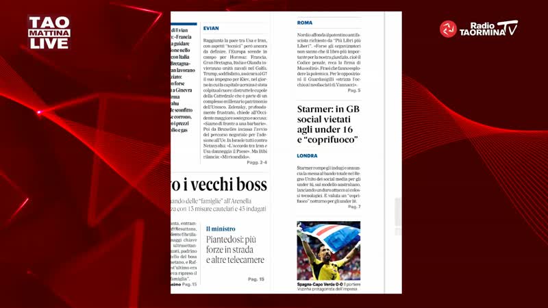 Rassegna Stampa del 16/06/2026