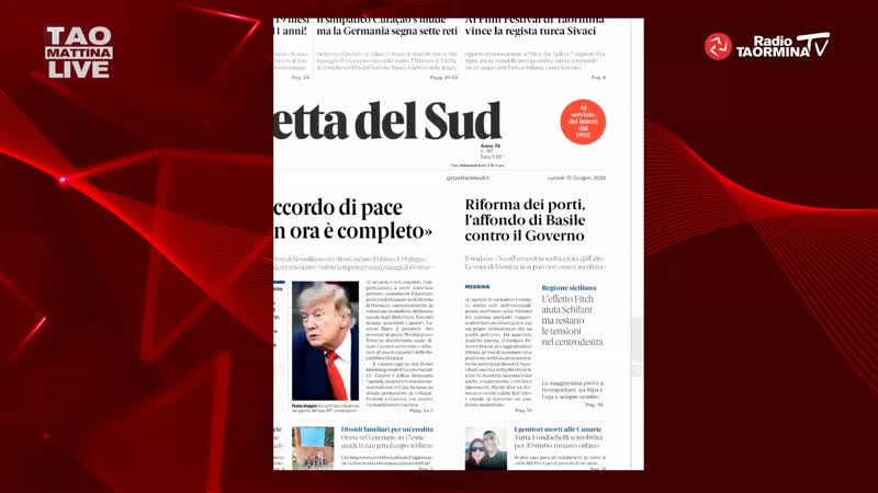 Rassegna Stampa del 15/06/2026