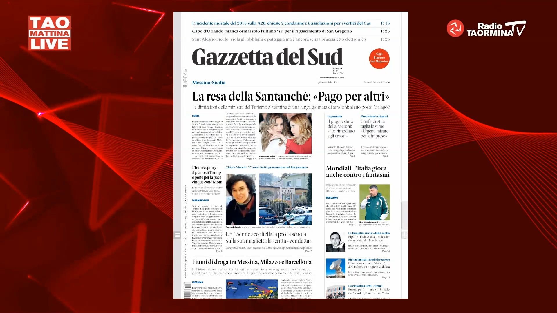 Rassegna Stampa del 26/03/2026