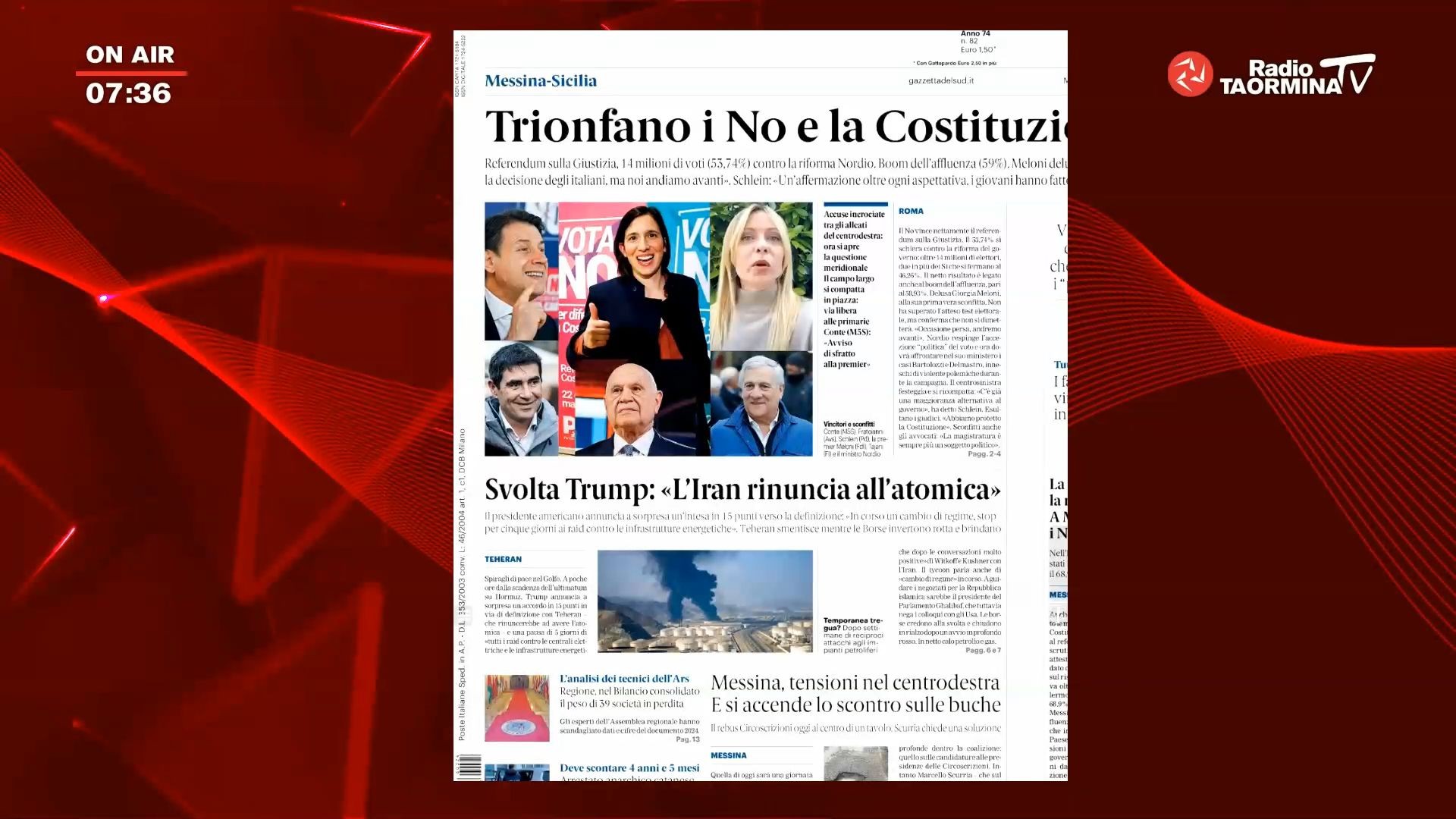 VIDEO Rassegna stampa del 24/03/26. "Taormina, ex operatrici della escluse. Il Tribunale amplia il contenzioso"