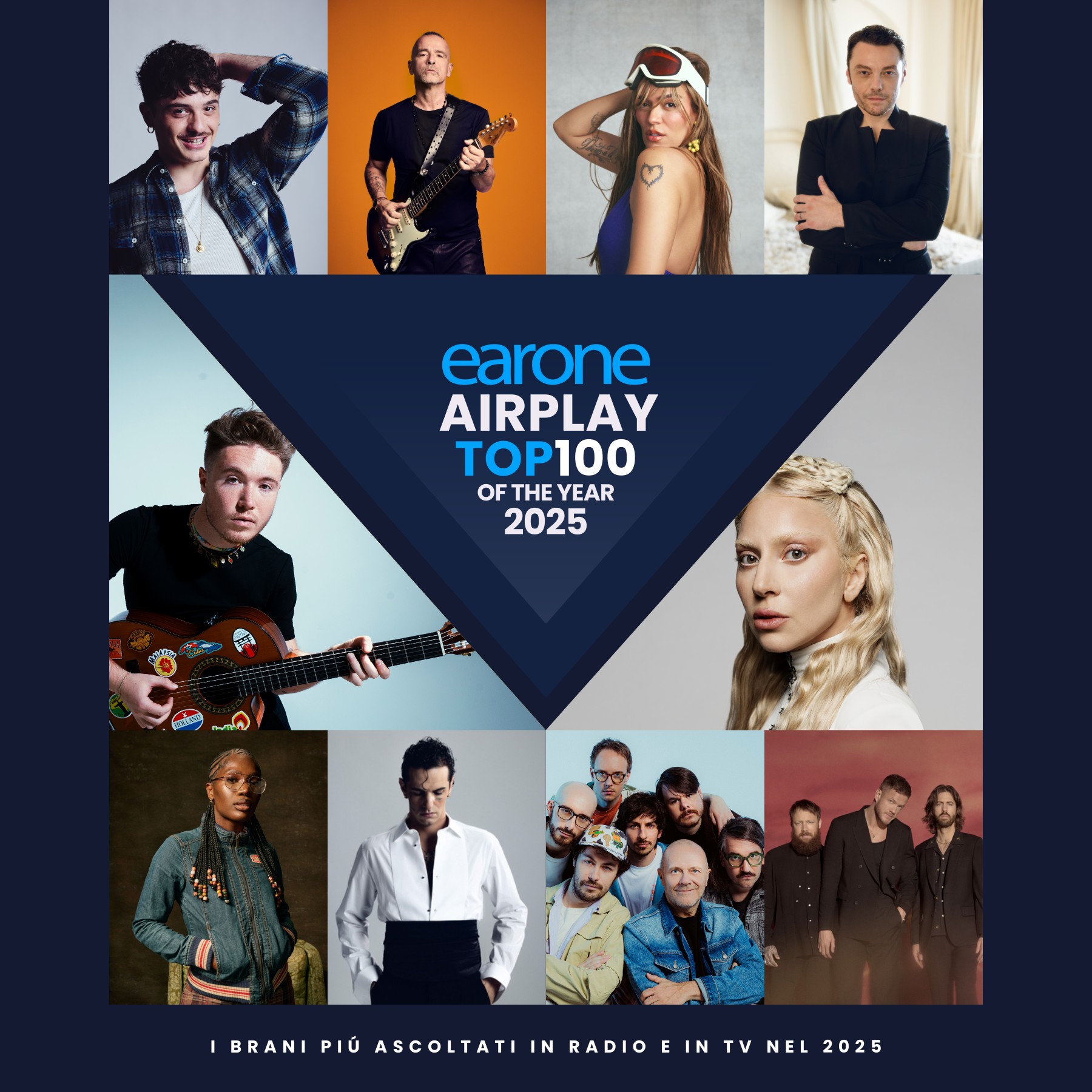 EarOne Airplay 2025: “A ME MI PIACE (feat. Manu Chao)” di ALFA è la canzone più ascoltata in radio. Lady Gaga con "Abracadabra" guida gli Internazionali e la Dance. "Balorda nostalgia" di Olly primo tra i brani di Sanremo 2025.